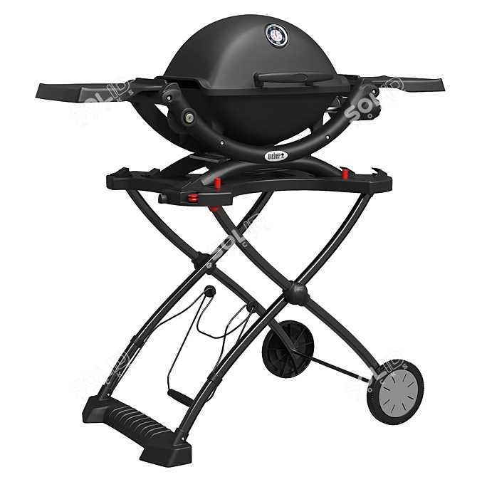 Portable Weber Q 1200 Grill 3D model image 1