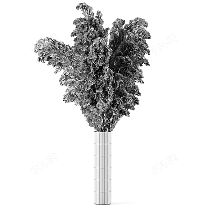 Pampas Bouquet in IKEA Vase 3D model image 3