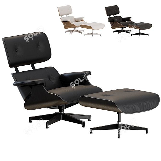 Luxury Eames Lounge Set Available 3D model image 1