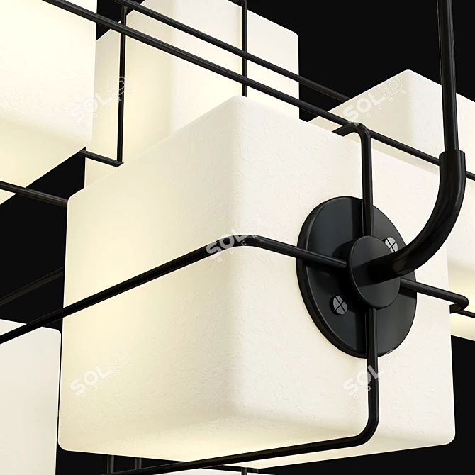 Elegant Alice Chandelier in Black 3D model image 3