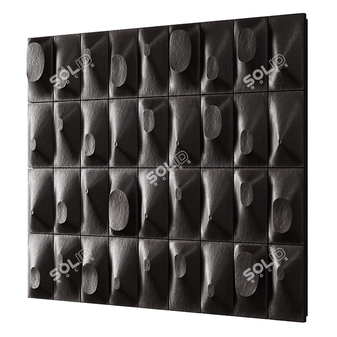 Ceramic Wall Panel Art 1960s 3D model image 1