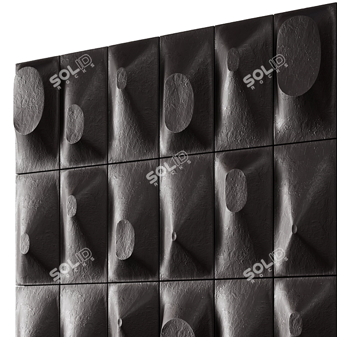 Ceramic Wall Panel Art 1960s 3D model image 5