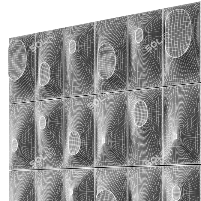 Ceramic Wall Panel Art 1960s 3D model image 7