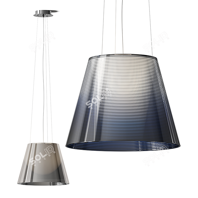 Modern Designer Pendant Lamp - 3D Files 3D model image 1