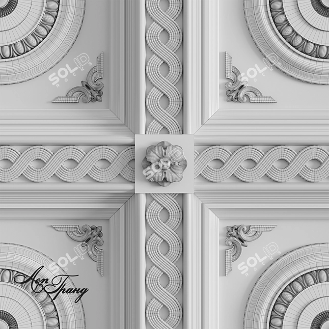 Elegant Ceiling Composition #78 3D model image 2