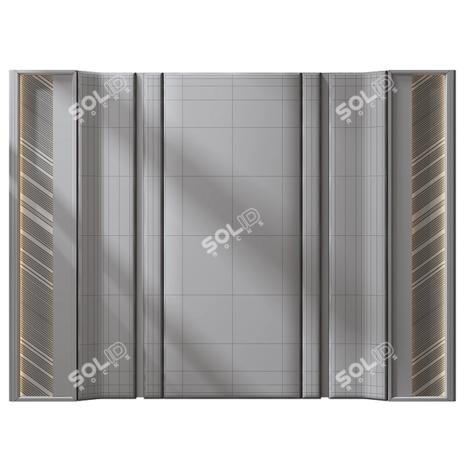 Modern 3D Wall Decor Panel 3D model image 3