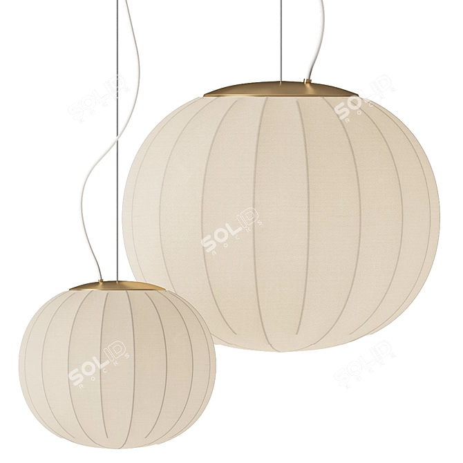 Minimalist Lita Suspension Light 3D model image 1