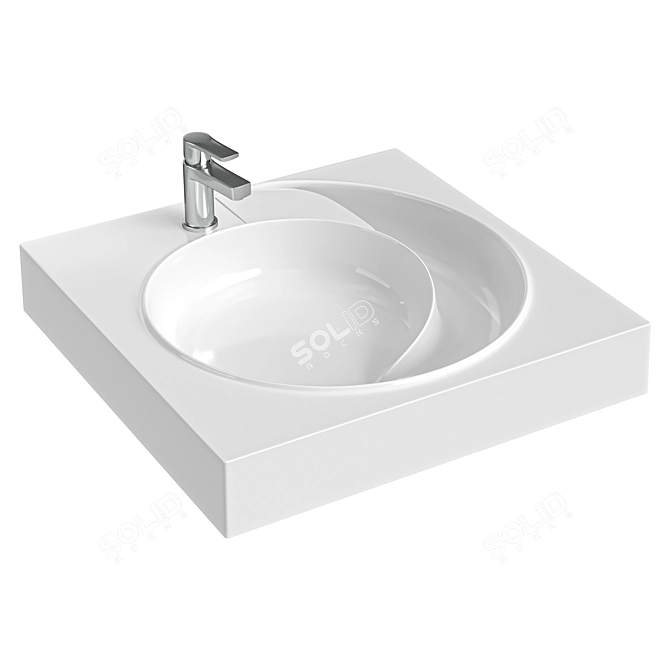 Grossman Neo 60cm Basin Sink 3D model image 1