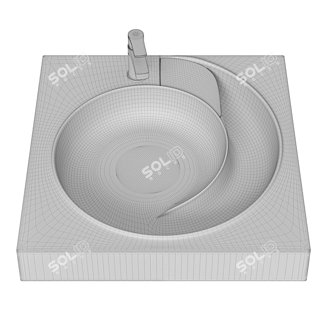 Grossman Neo 60cm Basin Sink 3D model image 4