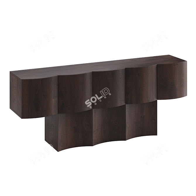 Minimalist Lune Cabinet Furniture 3D model image 2