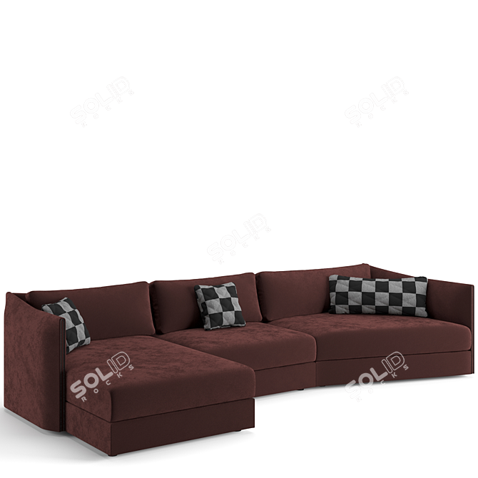 Trussardi Maryl Sofa: Elegant Luxury 3D model image 2