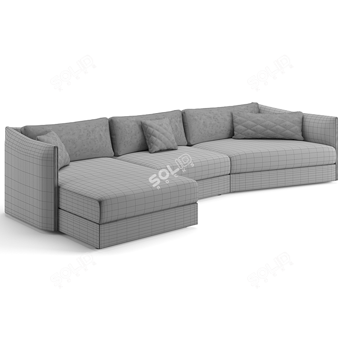 Trussardi Maryl Sofa: Elegant Luxury 3D model image 5