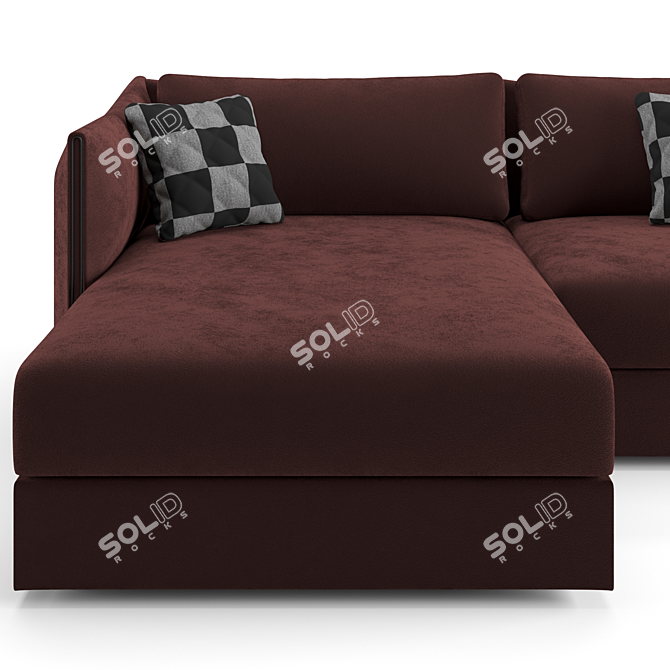 Trussardi Maryl Sofa: Elegant Luxury 3D model image 8