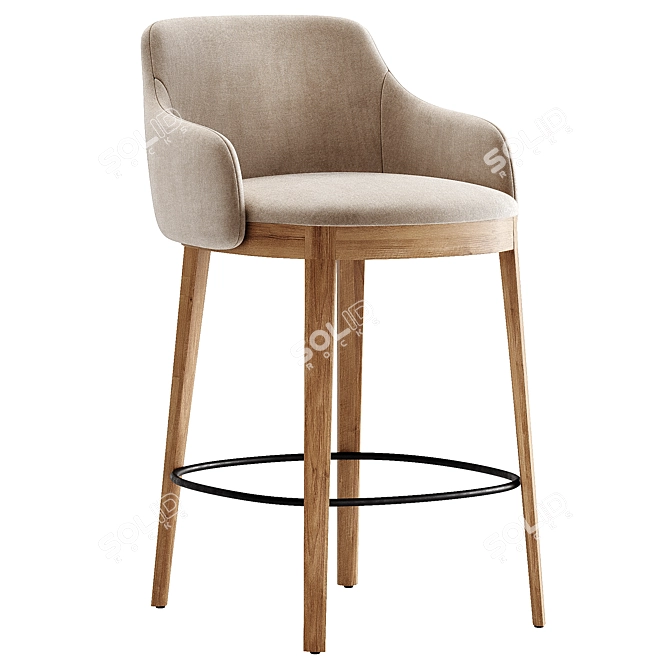 Contemporary Adel Chair Stool | Calligaris 3D model image 1