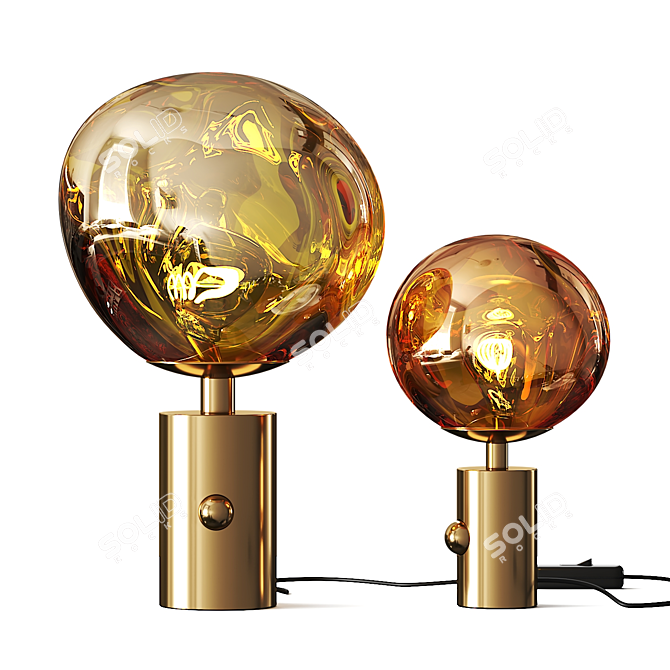 Creative Fortune Lava Stone Table Lamp 3D model image 1