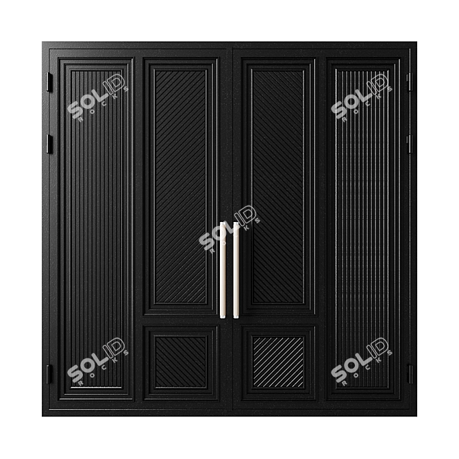 Modern Black Loft Gate 3D 3D model image 3