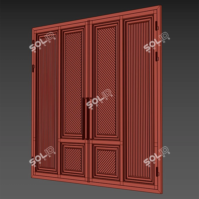 Modern Black Loft Gate 3D 3D model image 5