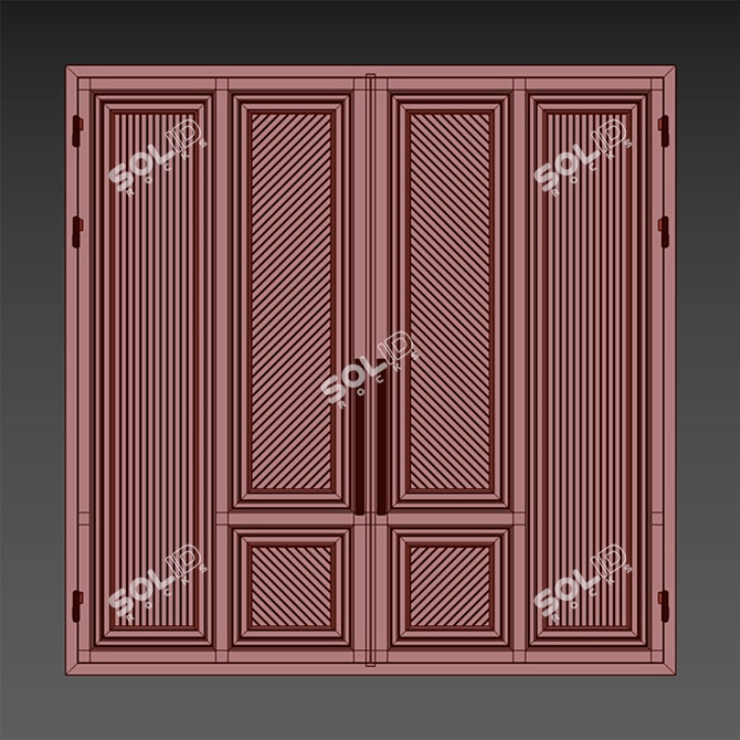 Modern Black Loft Gate 3D 3D model image 6