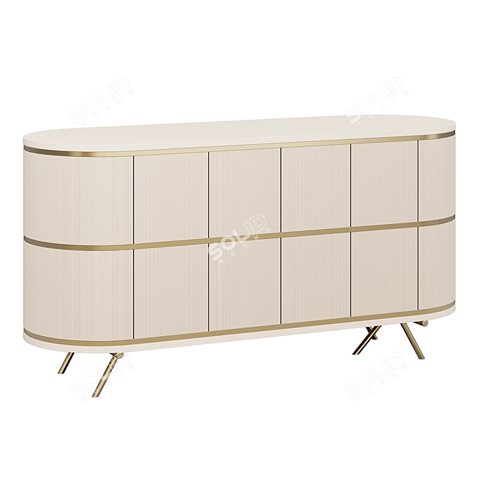 Modern Elegance Wooden Chest J081 3D model image 3