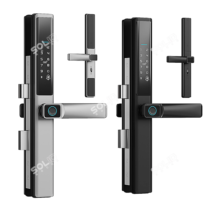 LockMaster Pro Biometric Smart Door Lock 3D model image 1