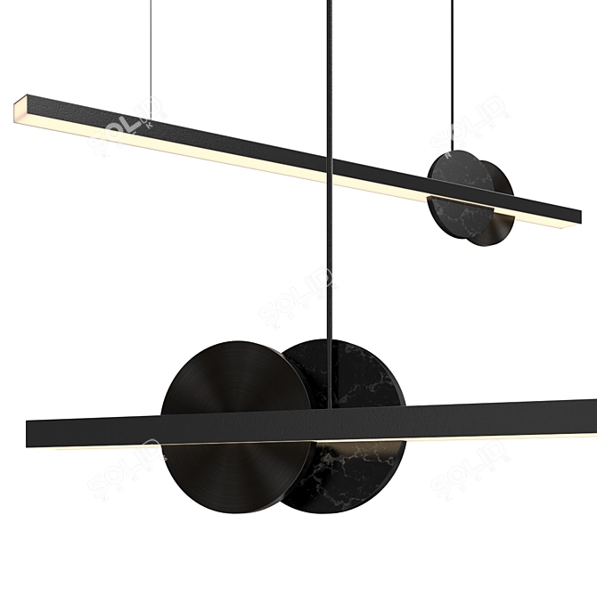 Modern Linear Light Fixture FLOYD 3D model image 1