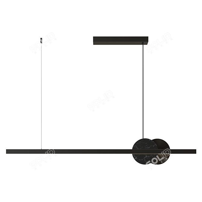 Modern Linear Light Fixture FLOYD 3D model image 2