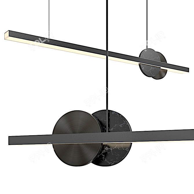 Modern Linear Light Fixture FLOYD 3D model image 4