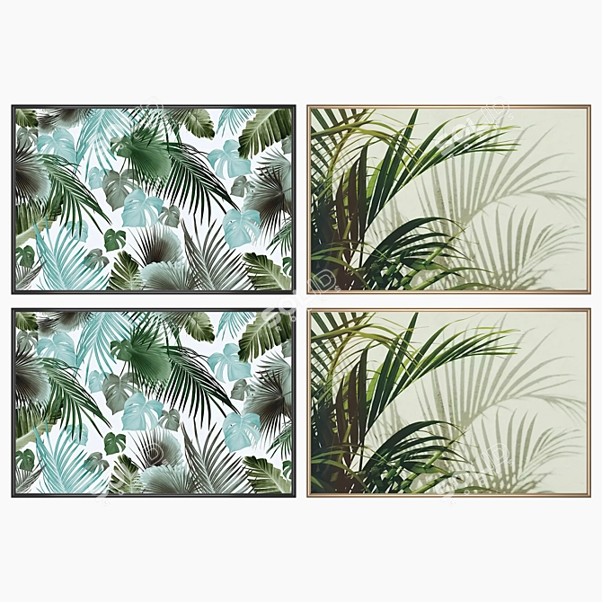 Wall Art Set with Frames 3D model image 2