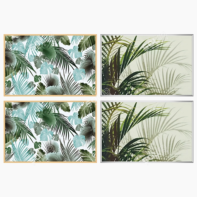 Wall Art Set with Frames 3D model image 3