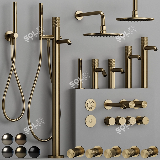 Modern GESSI HABITO Faucet Collection 3D model image 1