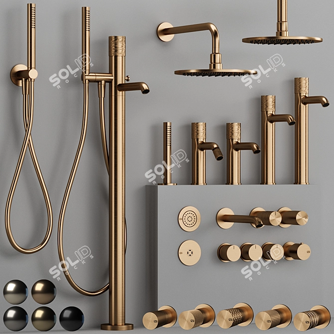 Modern GESSI HABITO Faucet Collection 3D model image 3