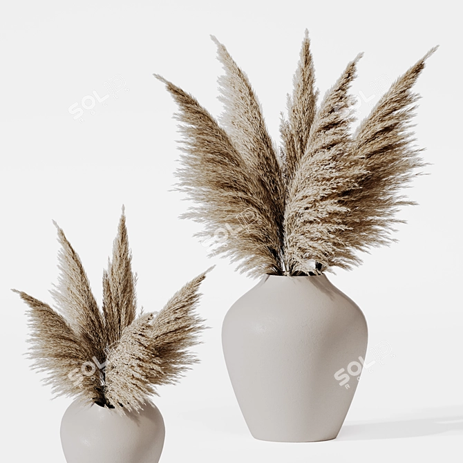 Pampas Vase 3D Model - Corona 3D model image 1