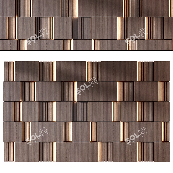 Modern Wall Panel 3D Model 3D model image 3