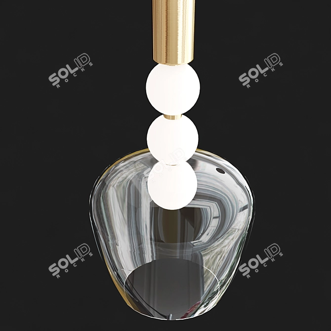 Illuminated Elegance Pendant Light 3D model image 8