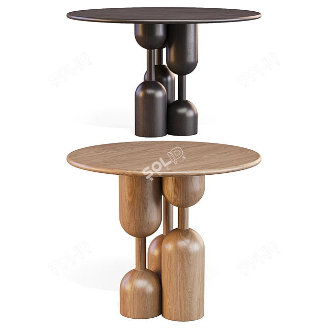 Baoba Organic Dining Table Set 3D model image 1