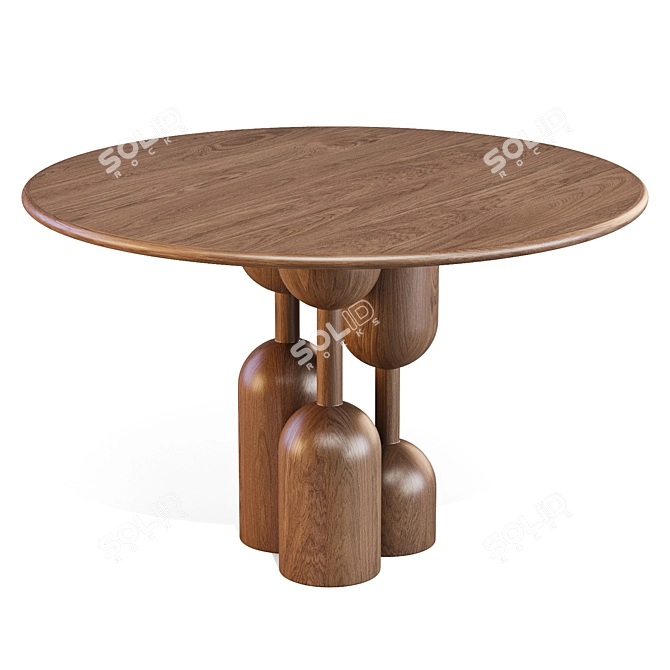 Baoba Organic Dining Table Set 3D model image 3
