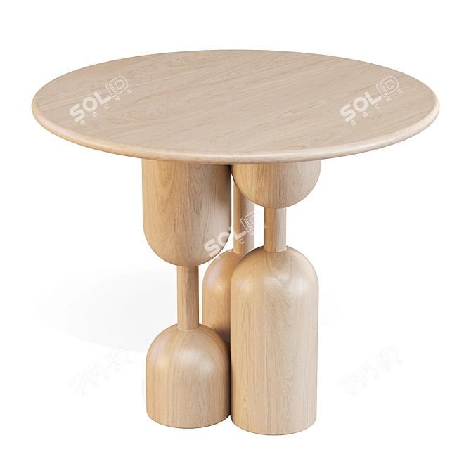 Baoba Organic Dining Table Set 3D model image 4
