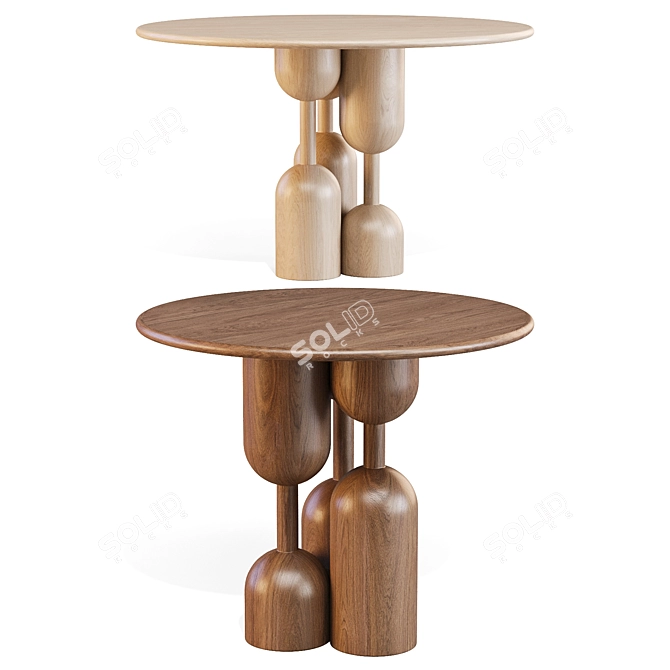 Baoba Organic Dining Table Set 3D model image 5
