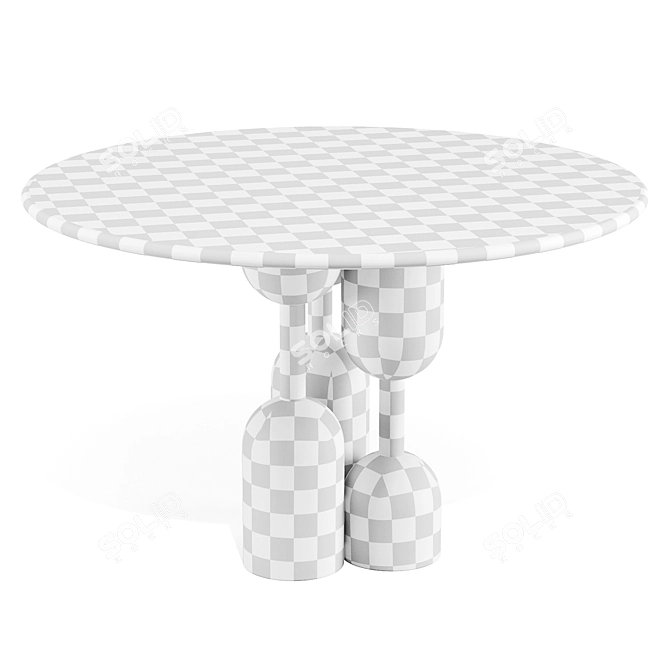 Baoba Organic Dining Table Set 3D model image 6
