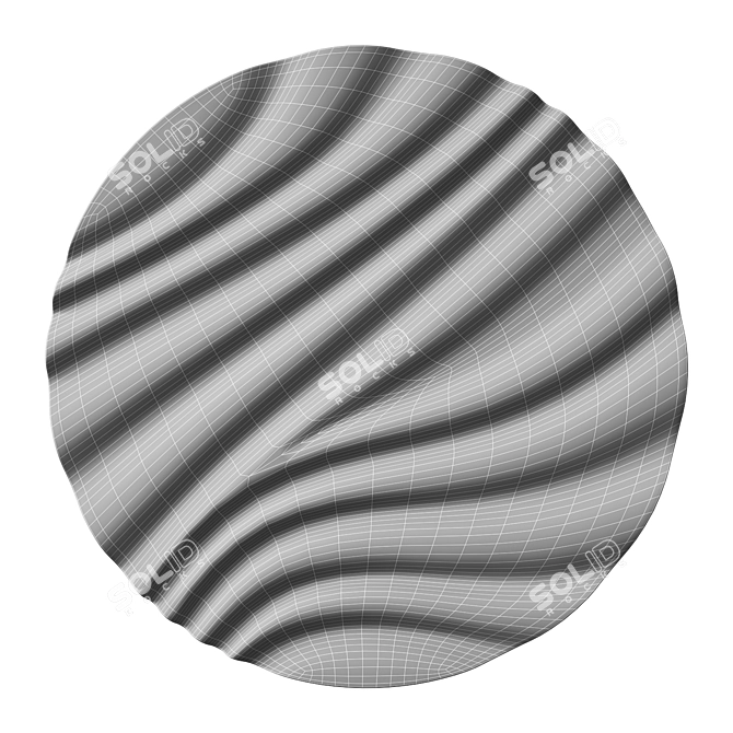 Draped Art Panel by KROGH 3D model image 6