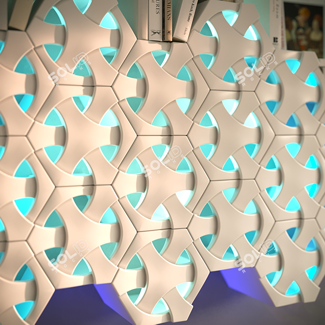 Elegant 3D Panel, Customizable Design 3D model image 6