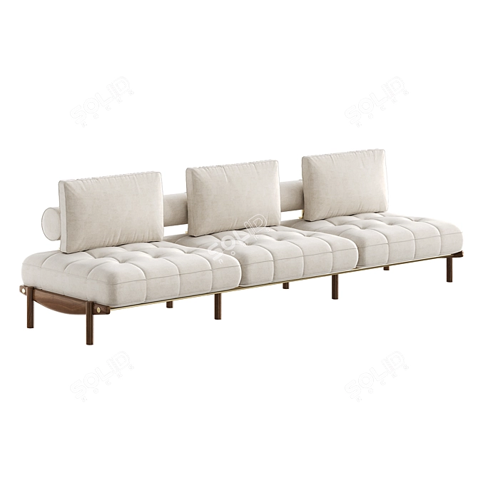 Mid-Century Inspired GANDY Sofa 3D model image 2