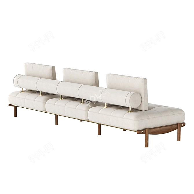 Mid-Century Inspired GANDY Sofa 3D model image 3