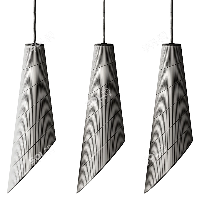 Robin Mei Adjustable Pendant Lamp 3D model image 4