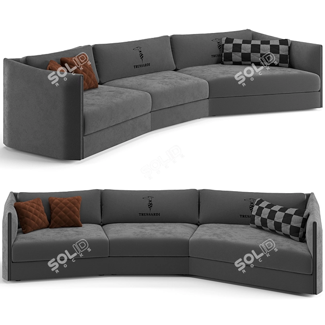 Luxury Trussardi Casa Maryl Sofa 3D model image 1