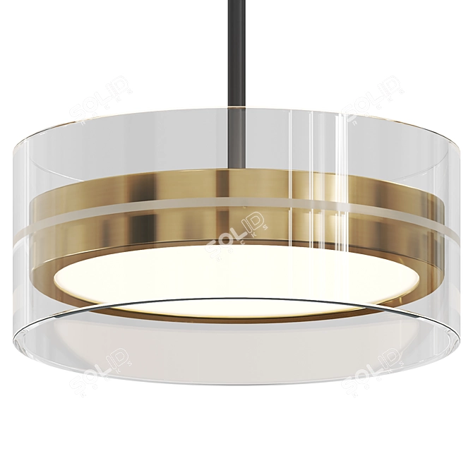 Height-Adjustable Pendant Light Essenza 3D model image 2