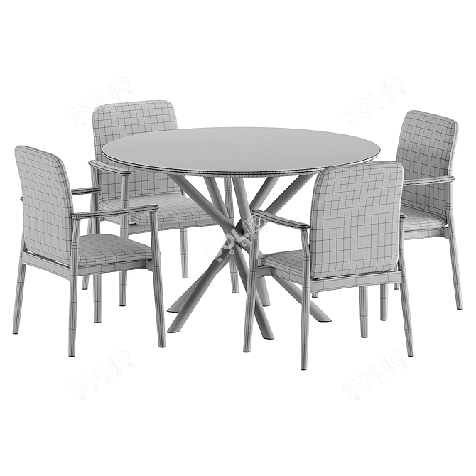 Versatile Dining Set 108 3D model image 5