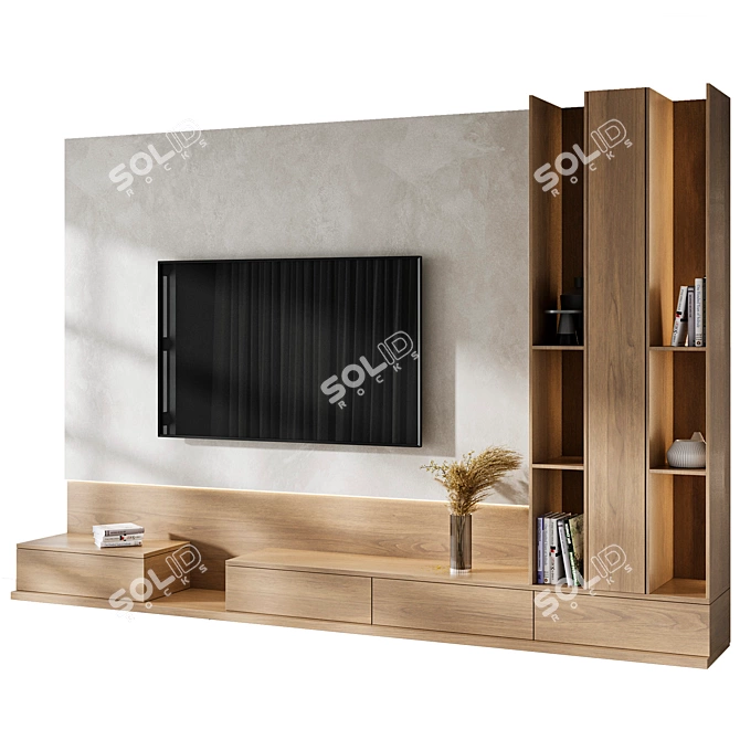 Modern TV Set 2015 Render 3D model image 2