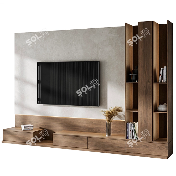 Modern TV Set 2015 Render 3D model image 3