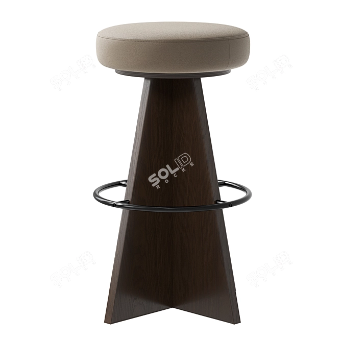 Modern Swivel Bar Stool 3D model image 3